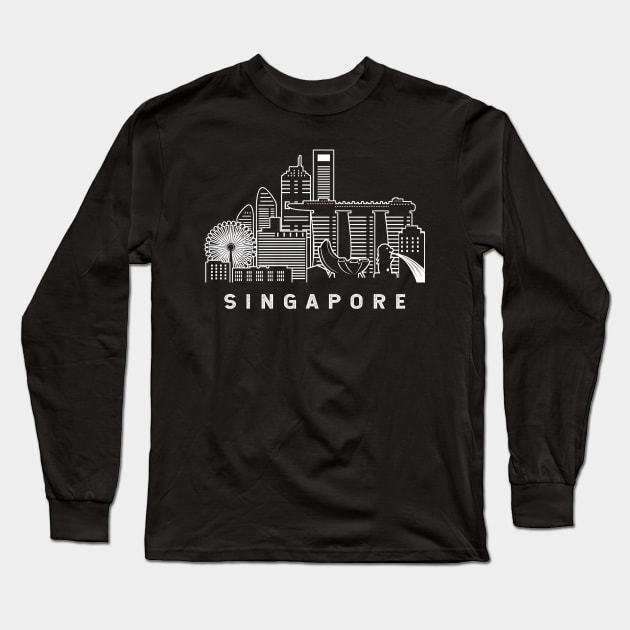 Singapore Long Sleeve T-Shirt by travel2xplanet